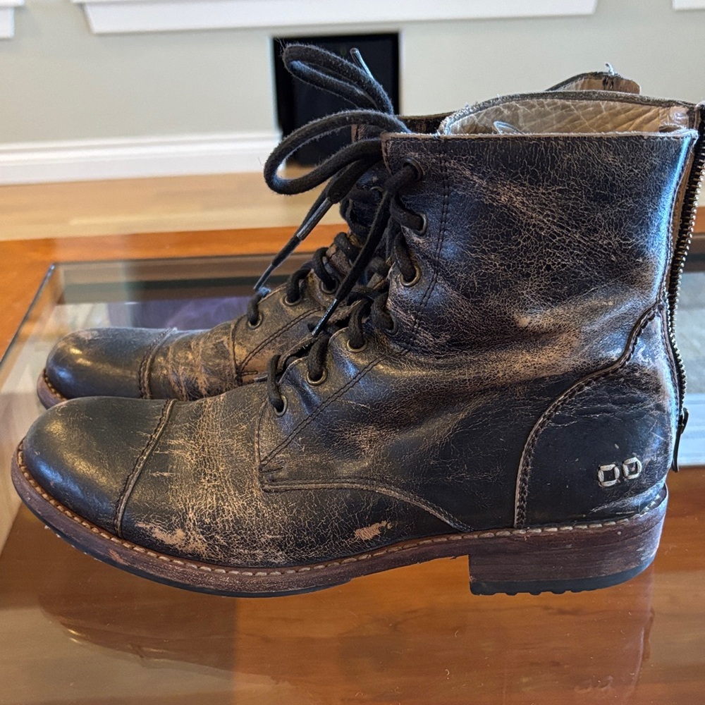 Bed Stu Men’s Lace-up Leather Combat Boots (Protege)